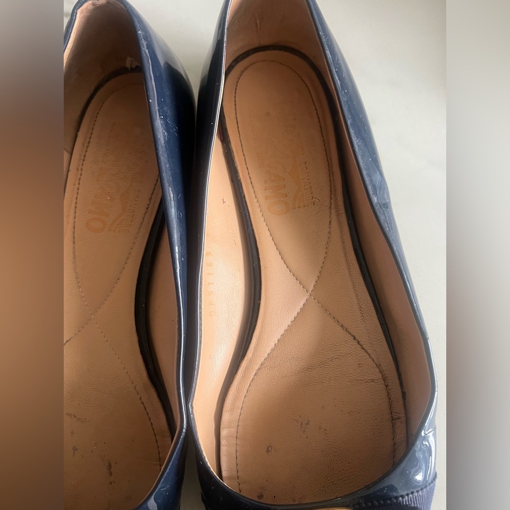 Salvatore Ferragamo Navy Blue Flats - Picture 8 of 10